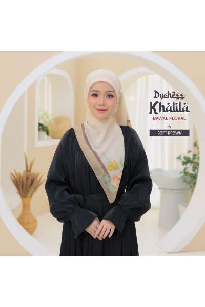 BAWAL FLORAL KHALILA - SOFT BROWN